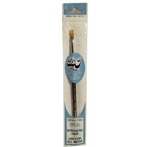 Vintage Loew Cornell 7300 Size 6 Flat Shader Synthetic Hair Brush All Media New